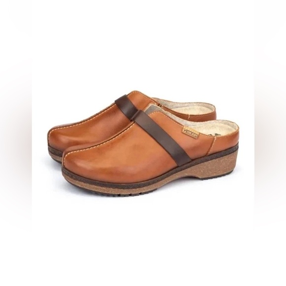 PIKOLINOS Shoes - Pikolinos Women’s Granada Leather Clogs Brandy 38 US 7.5-8 Comfort Walking Brown